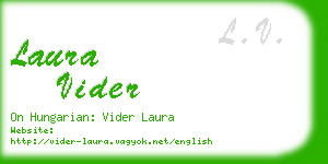 laura vider business card